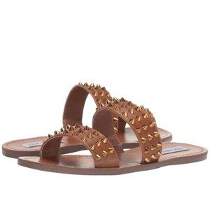 Steve Madden Women’s Sandals Brown Leather Studded